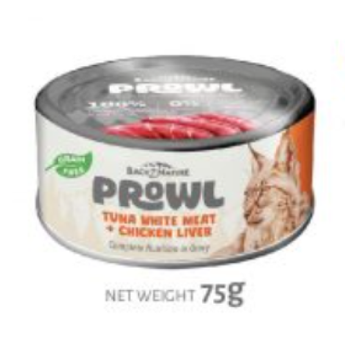 Back2Nature 75g Prowl #CP006 All Life Stages ((Tuna White Meat + Chicken Liver)) in Gravy Grain Free 白肉吞拿魚+雞肝貓罐 全齡貓肉汁 無穀物主食罐 75克